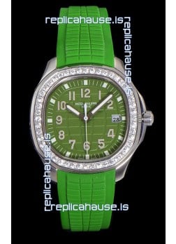 Patek Philippe Super Clone Aquanaut Stainless Steel Green Dial 38.5MM Watch 