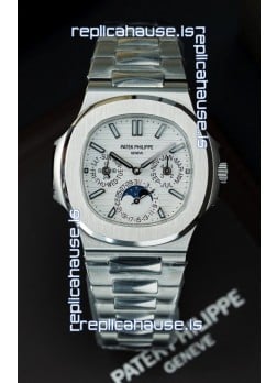 Patek Philippe Nautilus 5740 Perpetual Calendar Stainless Steel White Dial Swiss Replica Watch