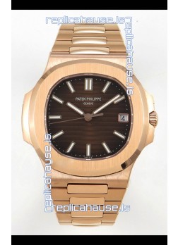 Patek Philippe Super Clone Nautilus 5711/1R-001 in Rose Gold Brown Dial