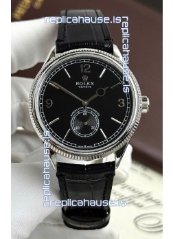 Rolex 1908 Perpetual Swiss Movement Replica Watch in Steel Casing Black Dial 