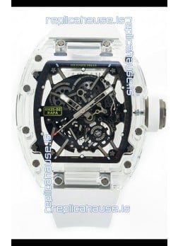 Richard Mille RM35-02 Rafael Nadal Transparent Sapphires Casing with Genuine Tourbillon Super Clone Watch