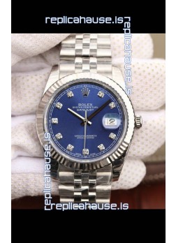 Rolex Datejust 41MM Cal.3135 Movement Swiss Replica Watch in 904L Steel /  Blue Dial