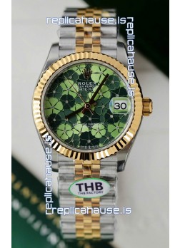 Rolex Datejust Cal.3235 Movement Super Clone 2 Tone Yelow Gold 31MM Motif Dial Watch 