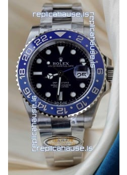 Rolex GMT Masters Super Clone Custom Ceramic Bezel Black Dial Watch 
