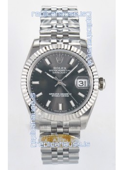 Rolex Super Clone Datejust ETA 2688 Movement 31MM Stainless Steel Case Grey Dial Watch