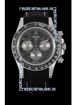 Rolex Daytona Super Clone DiW Exceptional-1 Stainless Steel Watch in Black Carbon Dial 1:1 Mirror Replica Watch