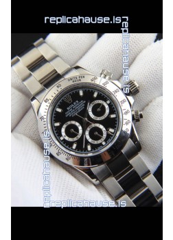 Rolex Daytona Japanese Movement Replica Watch in Black Dial 
