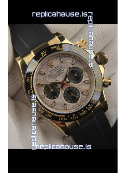 Rolex Daytona Japanese Movement Gold Casing Replica Watch in Meteorite Pattern Dial 
