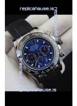 Rolex Daytona Japanese Movement Steel Casing Replica Watch in Blue Dial