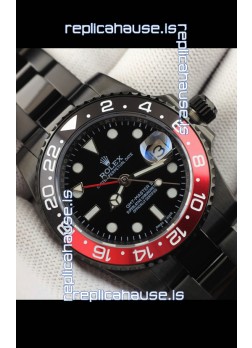 Rolex GMT Masters II Japanese Movement Replica Watch in PVD Casing 