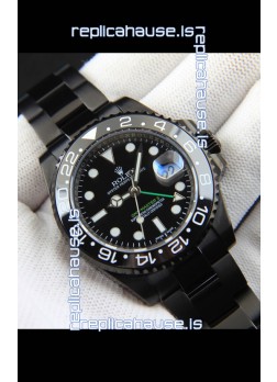 Rolex GMT Masters II Japanese Movement Replica Watch in PVD Casing 