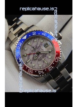 Rolex GMT Masters II Japanese Movement Replica Watch Steel Case Meteorite Pattern Dial