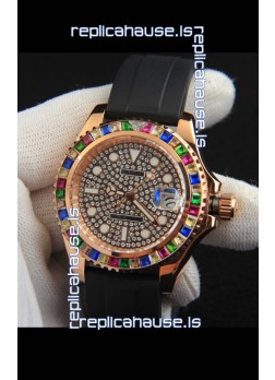 Rolex Yachtmaster Everrose Gold Japanese Replica Watch - 40MM