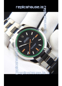 Rolex Milgauss Japanese Movement Replica Watch in Black Dial 