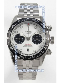 Tudor Super Clone Black Bay Chronograph Watch in White Dial
