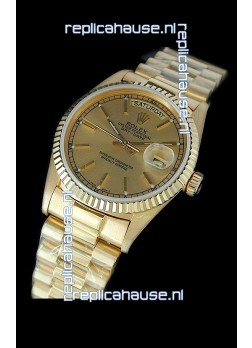 Rolex Replica Day Date Swiss Mens Gold Watch