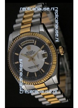 Rolex Day Date Just swiss Replica Two Tone Gold Watch 