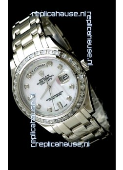 Rolex Oyster Perpetual Day Date Swiss Automatic Watch in Mop White Dial
