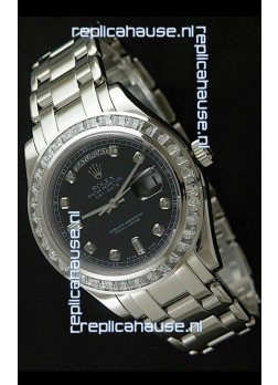 Rolex Oyster Perpetual Day Date Swiss Automatic Watch in Black Dial