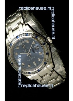 Rolex Oyster Perpetual Day Date Swiss Automatic Watch in Midnite Blue Dial