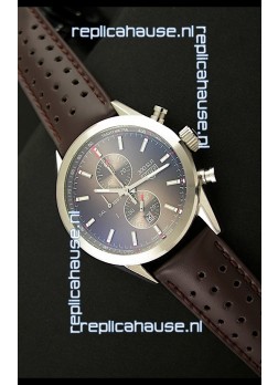 Tag Heuer Carrera Quartz Japanese Replica Watch in Brown Strap
