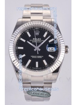 Datejust Super Clone 126334 Black Dial 41MM FREE SPRUNG MVMNT 3235 Watch 