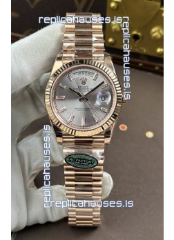 Rolex Day Date 228236 Rose Gold Steel Crystal Dial Super Clone Watch 