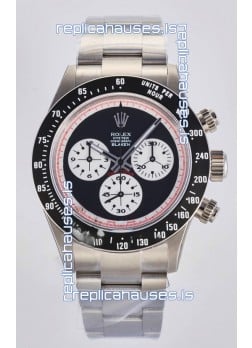 Rolex Daytona Paul Newman Blaken Black Dial Custom Modded 4130 Mvnt Swiss Replica