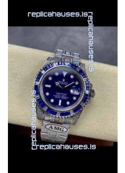 Rolex Submariner 116610 Iced Out Edition 20 Blue Dial Swiss Replica Watch 