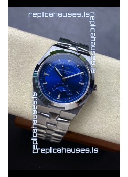 Vacheron Constantin Overseas True Moon Phase Steel Blue Dial Swiss Replica Watch 
