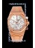 Audemars Piguet Royal Oak Chronograph White Dial Rose Gold on 904L Steel - 1:1 Mirror Replica