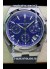 Vacheron Constantin Overseas Chronograph 904L Steel Blue Dial Swiss Replica Watch - Rubber Strap